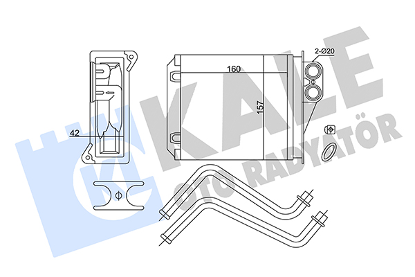 Теплообменник, отопление салона   352175   KALE OTO RADYATÖR