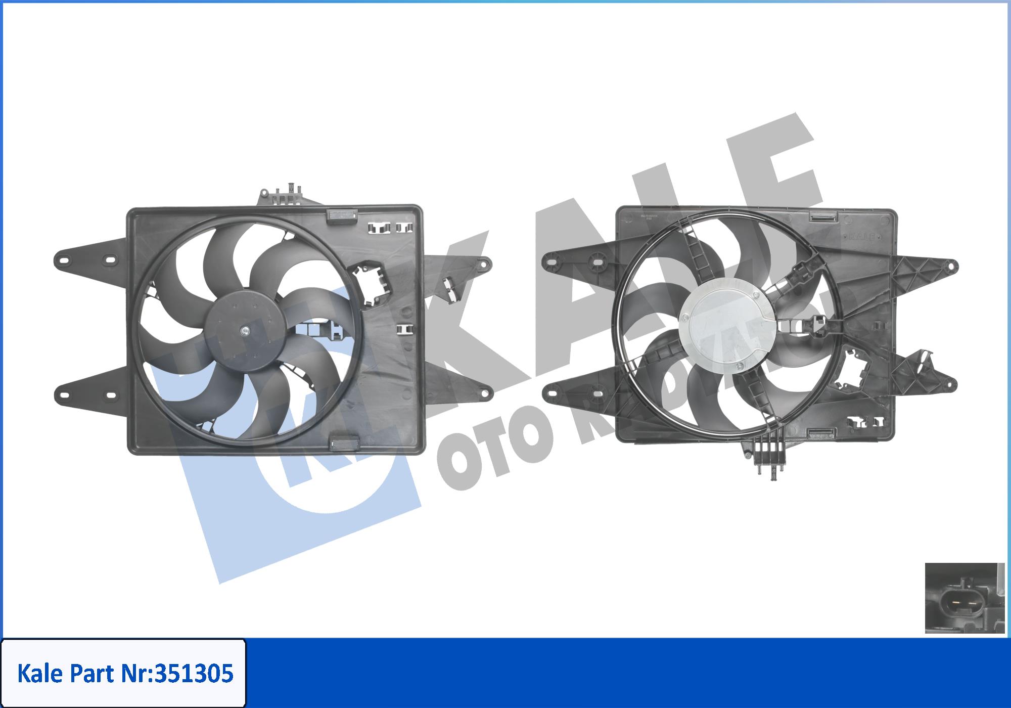 Вентилятор, система охолодження двигуна   351305   KALE OTO RADYATÖR