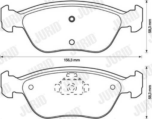 Комплект тормозных колодок, дисковый тормоз 571457J JURID #1