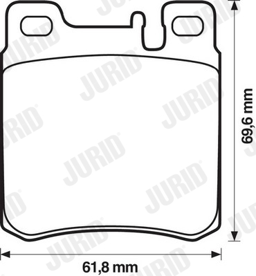 Комплект гальмівних накладок, дискове гальмо 571722J JURID #1