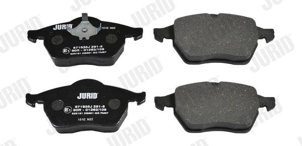Комплект гальмівних накладок, дискове гальмо 571935J JURID #1