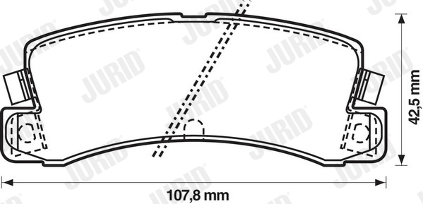 Комплект гальмівних накладок, дискове гальмо 572188J JURID #1