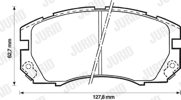 Комплект тормозных колодок, дисковый тормоз   572377J   JURID