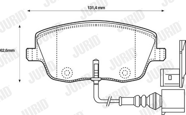 Комплект гальмівних накладок, дискове гальмо 573101J JURID #1