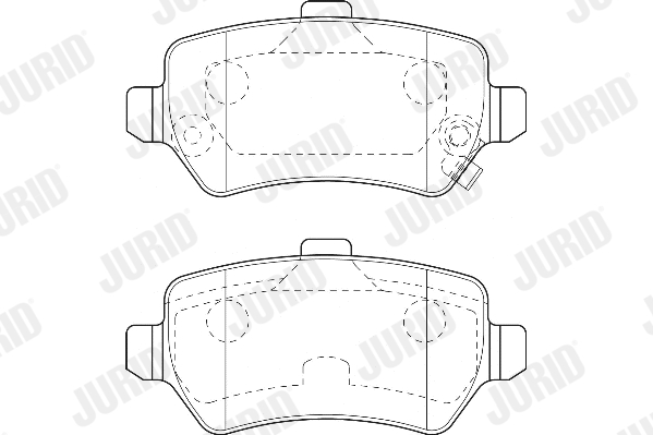 Комплект гальмівних накладок, дискове гальмо 573122D JURID #1