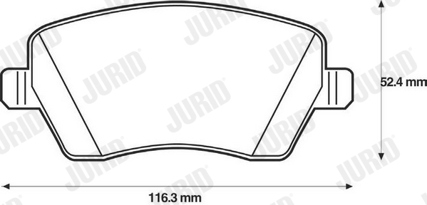 Комплект гальмівних накладок, дискове гальмо 573125J JURID #1