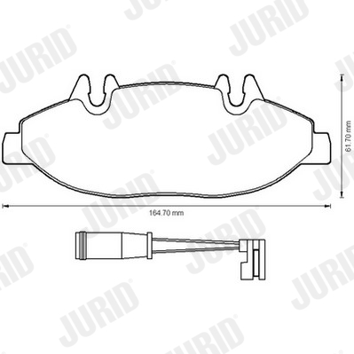 Комплект тормозных колодок, дисковый тормоз 573221J JURID #1