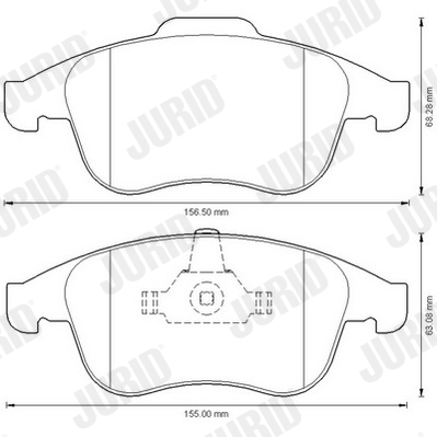 Комплект гальмівних накладок, дискове гальмо 573273J JURID #1