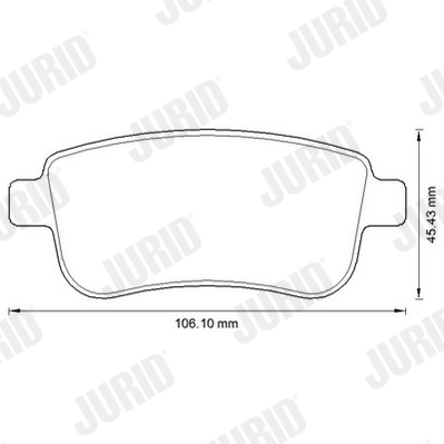 Комплект гальмівних накладок, дискове гальмо 573286J JURID #1