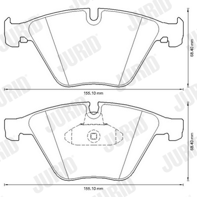 Комплект гальмівних накладок, дискове гальмо 573305J JURID #1