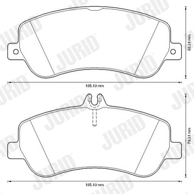 Комплект гальмівних накладок, дискове гальмо 573321J JURID #1