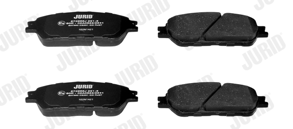 Комплект гальмівних накладок, дискове гальмо 573968J JURID #2