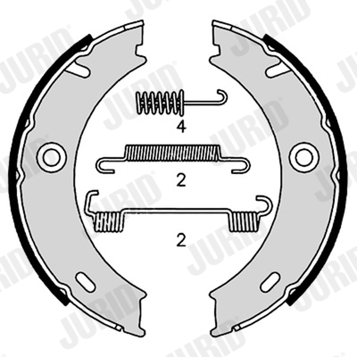 Комплект тормозных колодок, стояночная тормозная система   362620J   JURID