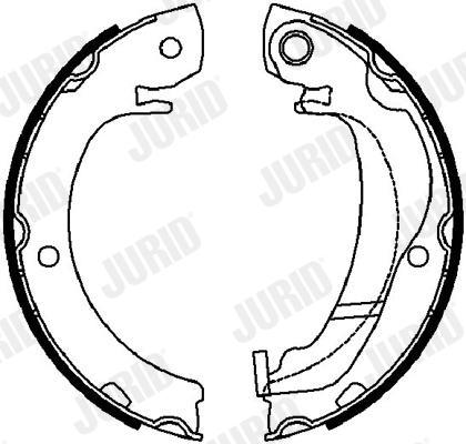 Комплект тормозных колодок, стояночная тормозная система   362636J   JURID