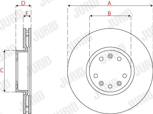 Гальмівний диск 563275JC JURID #2