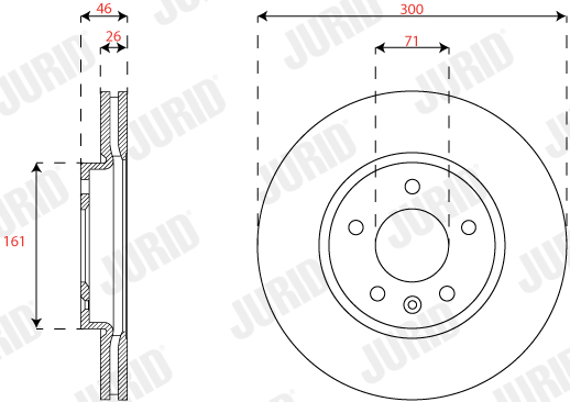 Гальмівний диск 563310JC JURID #1