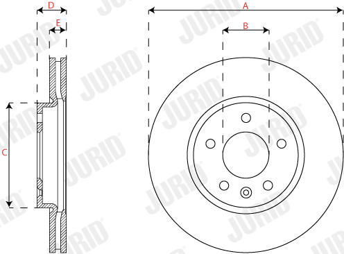 Гальмівний диск 563310JC JURID #2