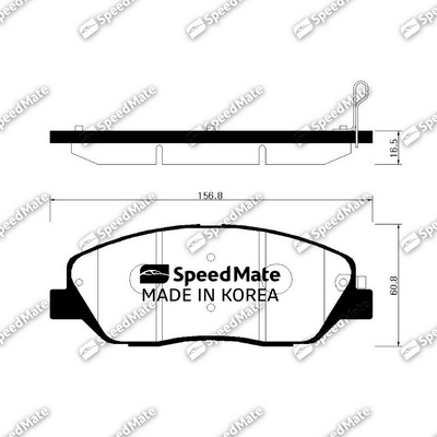 Комплект гальмівних накладок, дискове гальмо   SM-BPH029   SpeedMate