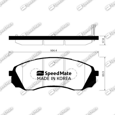 Комплект гальмівних накладок, дискове гальмо   SM-BPH041   SpeedMate