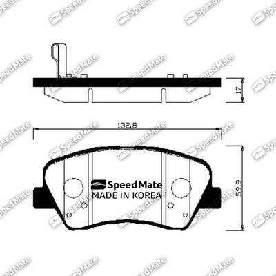 Комплект тормозных колодок, дисковый тормоз   SM-BPH048   SpeedMate