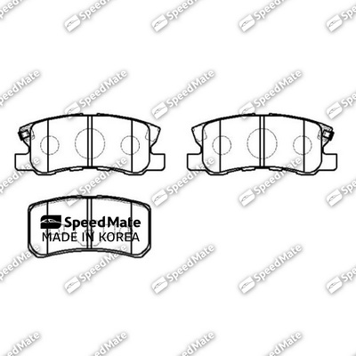 Комплект гальмівних накладок, дискове гальмо   SM-BPJ020   SpeedMate