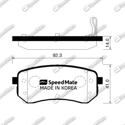 Комплект гальмівних накладок, дискове гальмо   SM-BPK032   SpeedMate