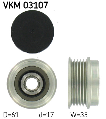 Механізм вільного ходу генератора   VKM 03107   SKF