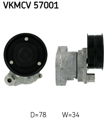 Натяжний ролик, поліклиновий ремінь   VKMCV 57001   SKF