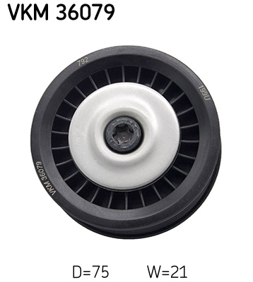 Відвідний/напрямний ролик, поліклиновий ремінь VKM 36079 SKF #1