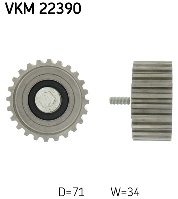 Паразитный / Ведущий ролик, зубчатый ремень   VKM 22390   SKF