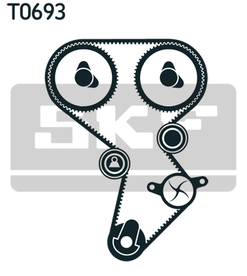 Водяний насос + зубчастий ремінь, SKF VKMC 95624 Водяний насос + зубчастий ремінь, SKF VKMC 95624