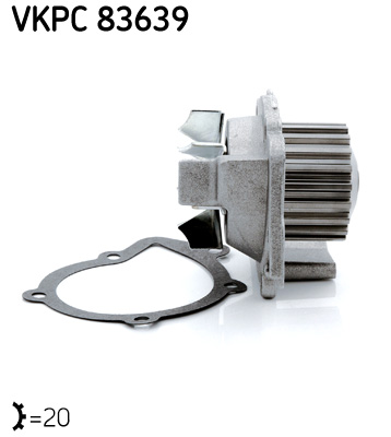 Насос охолоджувальної рідини, охолодження двигуна VKPC 83639 SKF #2