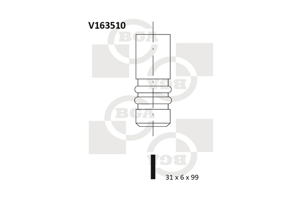 Впускной клапан   V163510   BGA