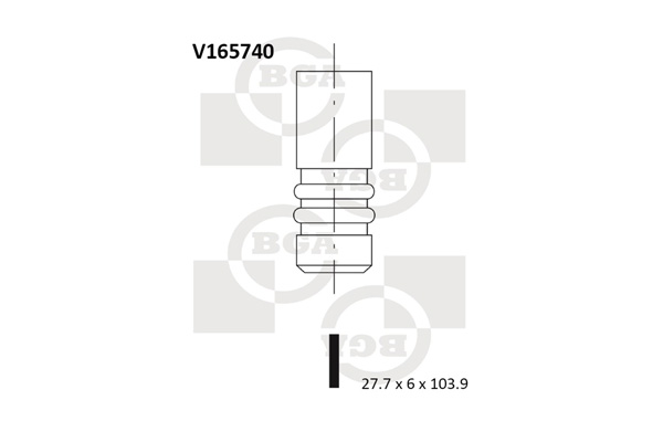 Впускной клапан   V165740   BGA