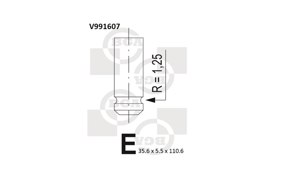 Впускний клапан   V991607   BGA