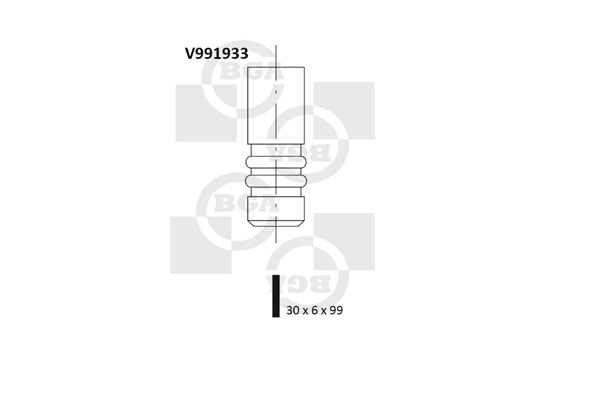 Впускний клапан   V991933   BGA