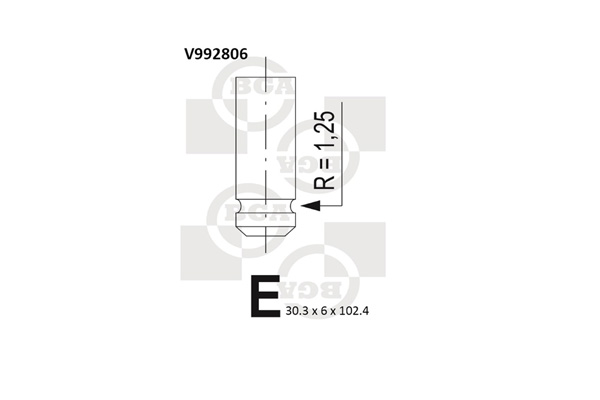 Впускний клапан   V992806   BGA