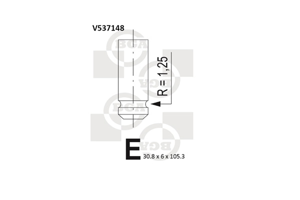 Випускний клапан   V537148   BGA