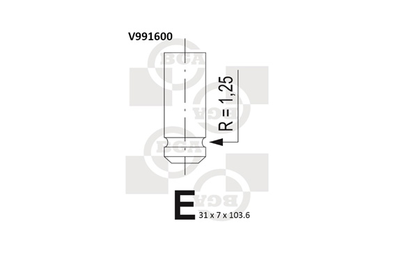 Випускний клапан   V991600   BGA