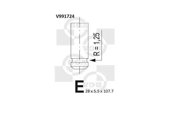 Випускний клапан   V991724   BGA