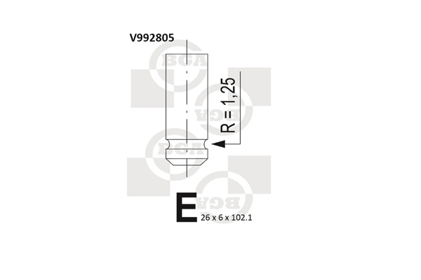 Випускний клапан   V992805   BGA