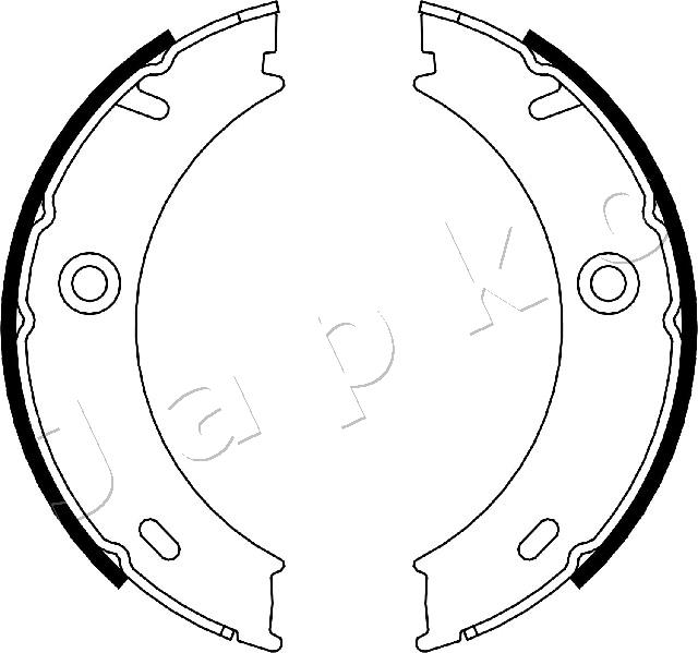 Комплект гальмівних колодок, стоянкове гальмо   550503   JAPKO