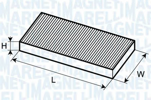 Фільтр, повітря у салоні   350203061120   MAGNETI MARELLI