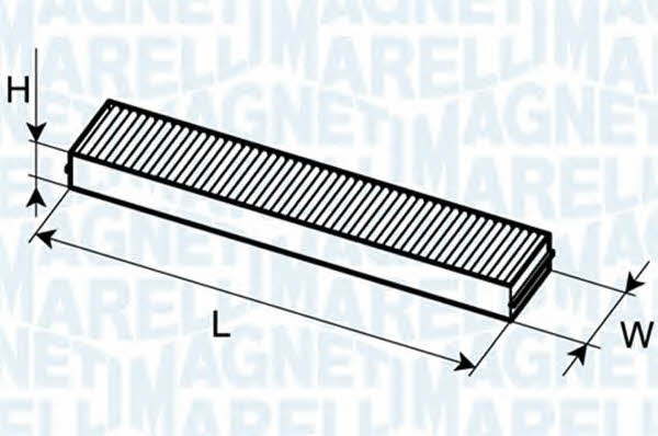 Фільтр, повітря у салоні   350203061180   MAGNETI MARELLI