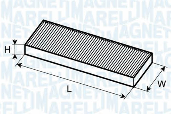 Фільтр, повітря у салоні   350203062630   MAGNETI MARELLI