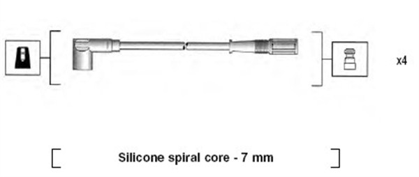 Комплект проводов зажигания   941095720610   MAGNETI MARELLI