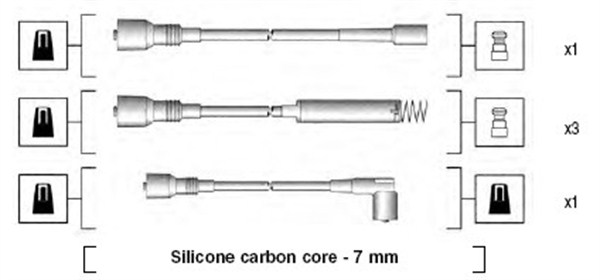 Комплект проводов зажигания   941125280680   MAGNETI MARELLI