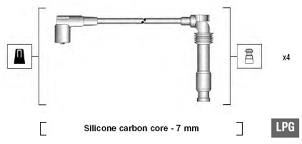 Комплект проводов зажигания   941125310683   MAGNETI MARELLI
