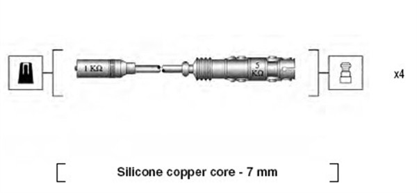 Комплект проводів високої напруги   941175190760   MAGNETI MARELLI