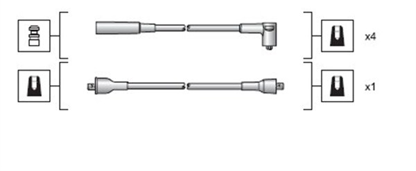 Комплект проводов зажигания   941318111023   MAGNETI MARELLI